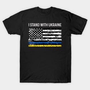 Ukrainian American Flag T-Shirt